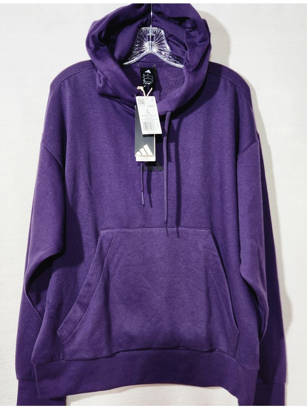 Adidas M Feelcozy purple Hoodie men NWT Size Large